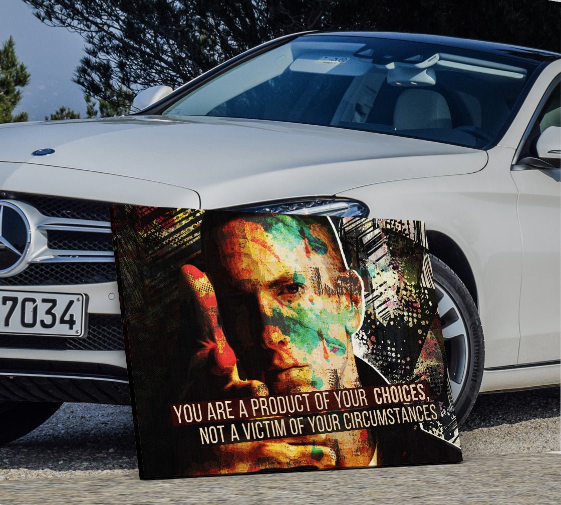 You Are A Product Of Your Choices Motivational Canvas