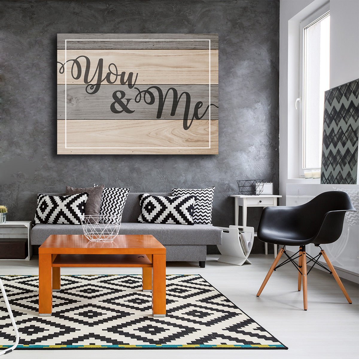 You and Me couples romantic canvas wall art