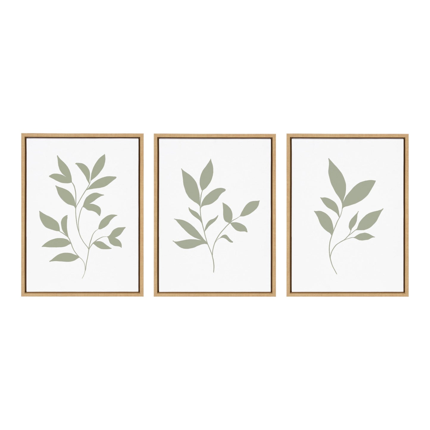 Sage Green Botanical Wall Art Set of 3 Prints