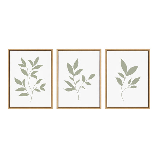 Sage Green Botanical Wall Art Set of 3 Prints