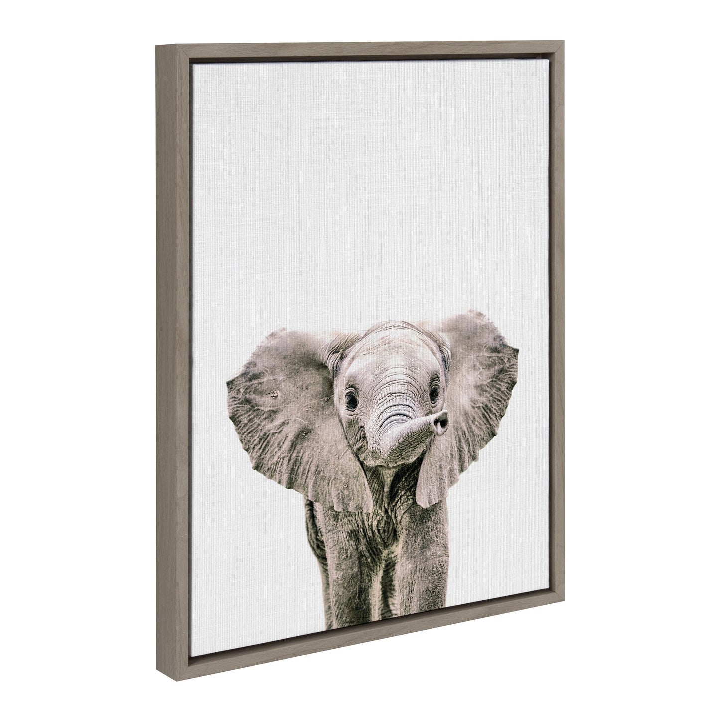Sylvie Baby Elephant Color Framed Canvas by Simon Te of Tai Prints