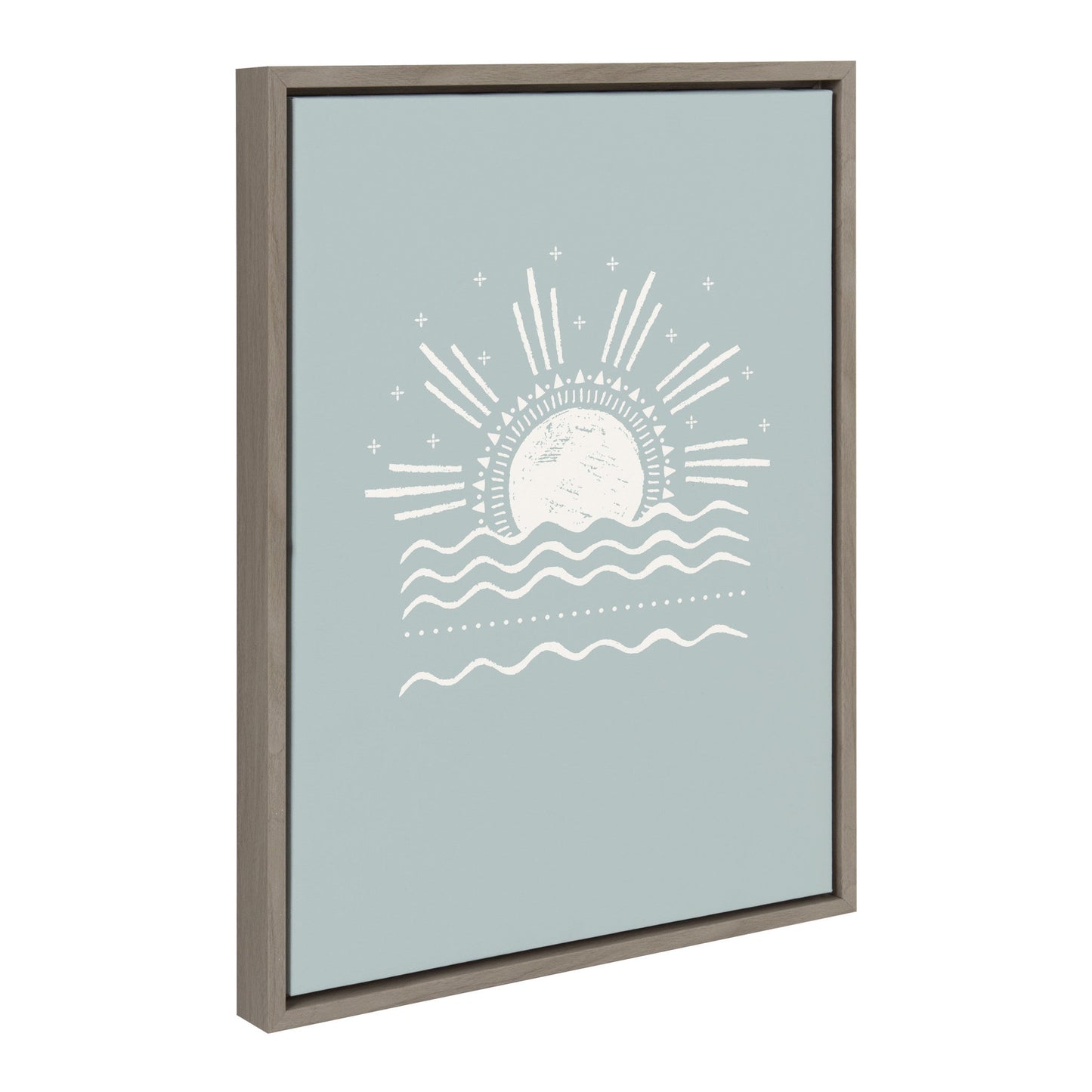 Tropical Surf Beach Framed Canvas Wall Art