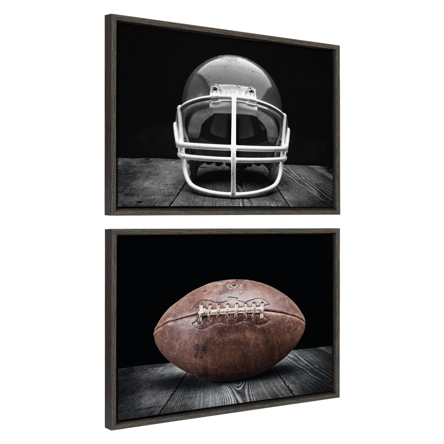 Vintage Football Framed Canvas Art Set