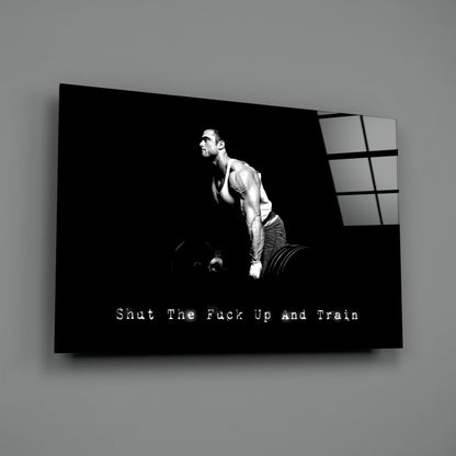 Deadlift Gym Motivation Glass Wall Art