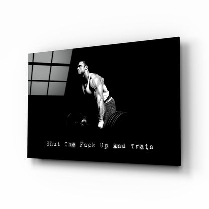 Deadlift Gym Motivation Glass Wall Art