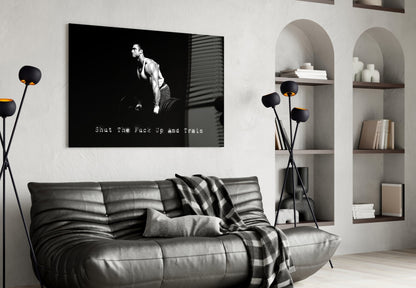 Deadlift Gym Motivation Glass Wall Art