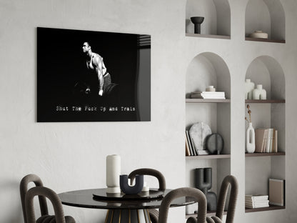 Deadlift Gym Motivation Glass Wall Art
