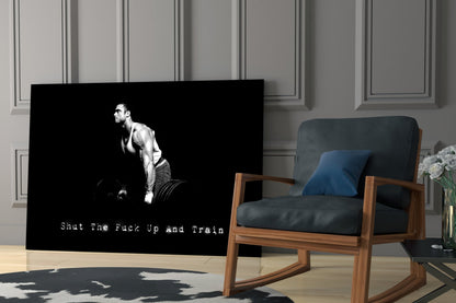 Deadlift Gym Motivation Glass Wall Art