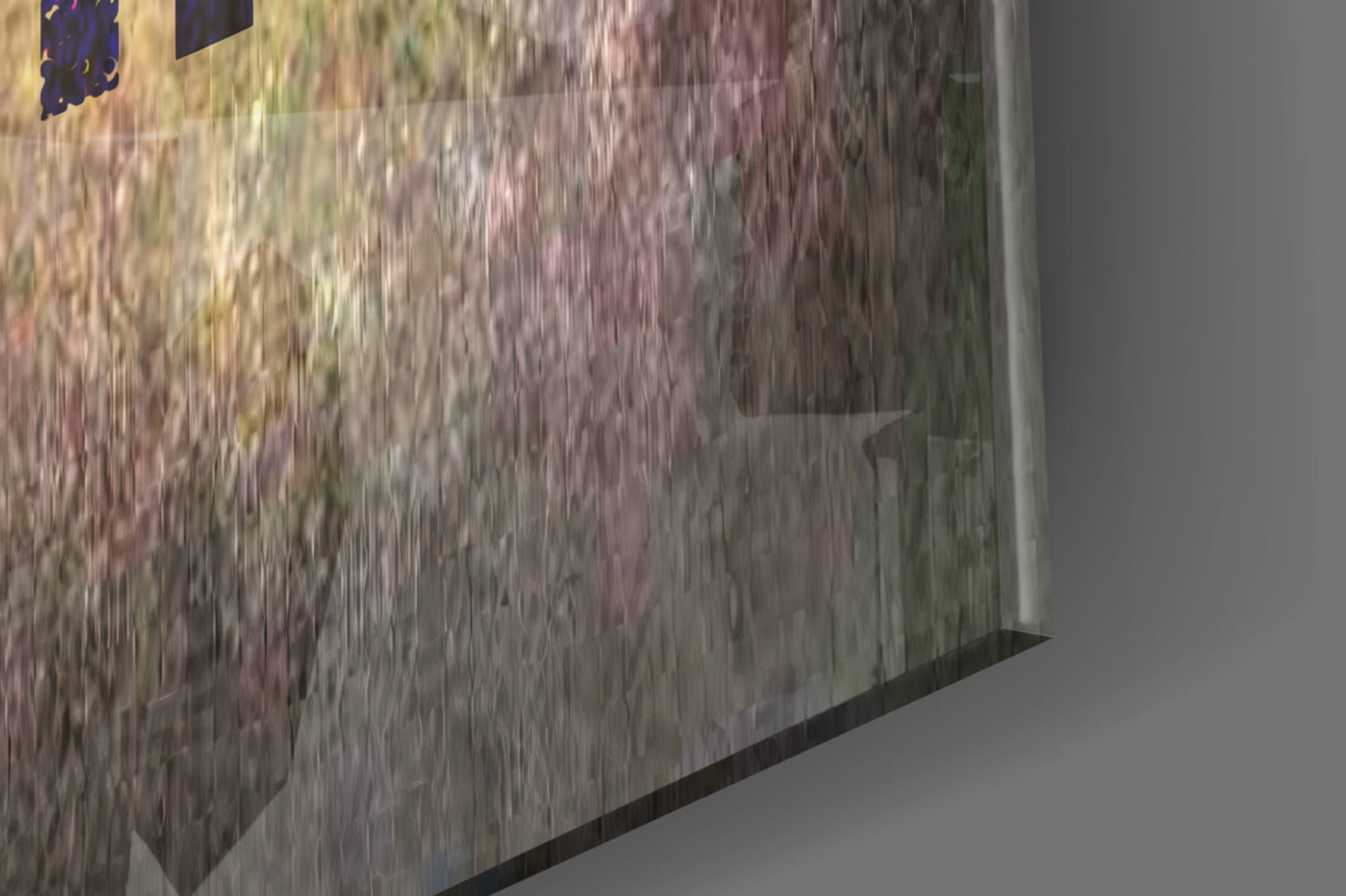 No Pain No Gain Grunge Glass Wall Art