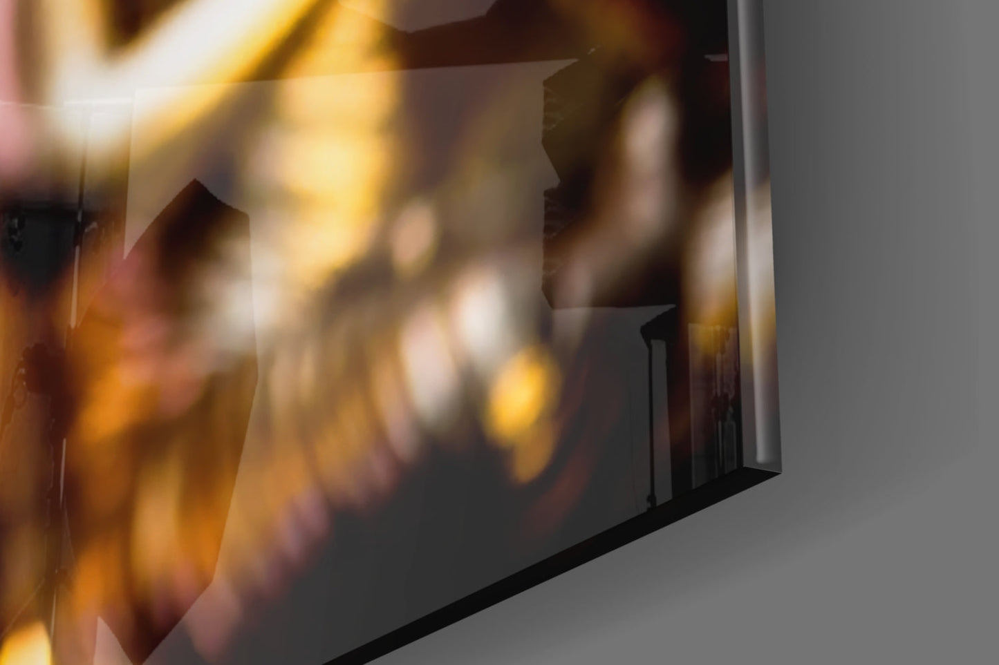 Golden Buddha Candlelight Glass Wall Art