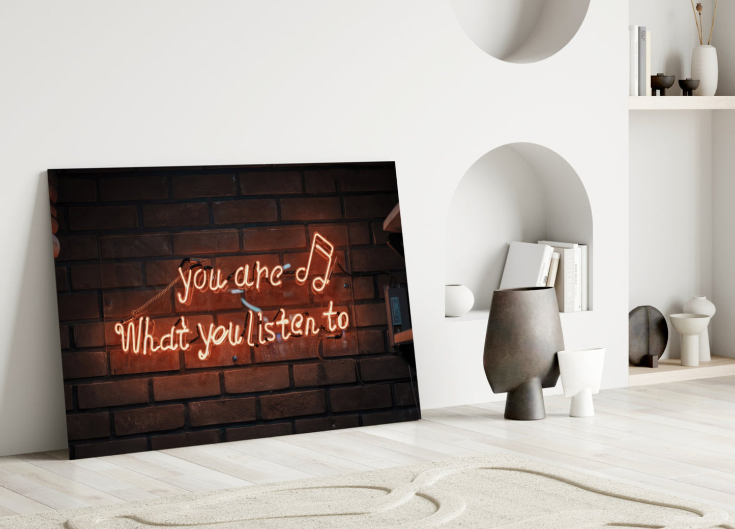 You Are What You Listen To Neon Sign Glass Wall Art
