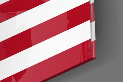 Stars and Stripes Flag Glass Wall Art