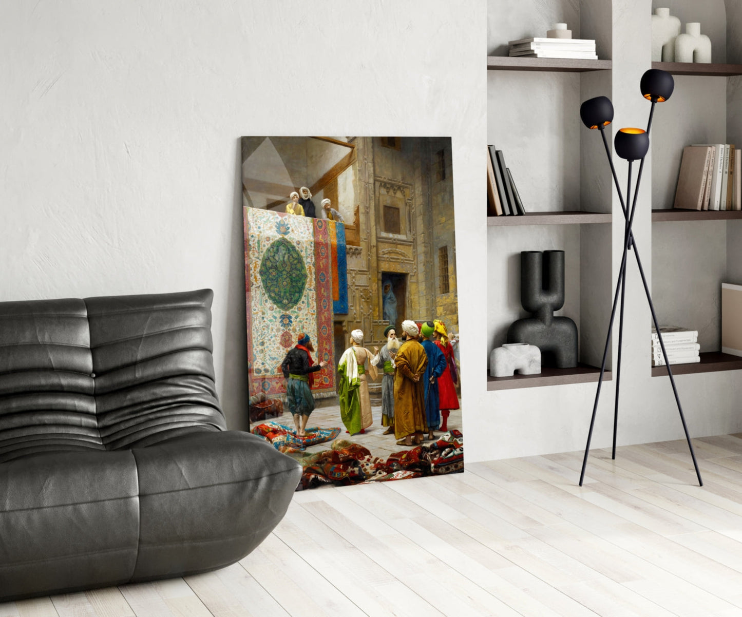 Gerome's Carpet Seller Glass Wall Art