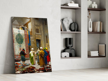Gerome's Carpet Seller Glass Wall Art