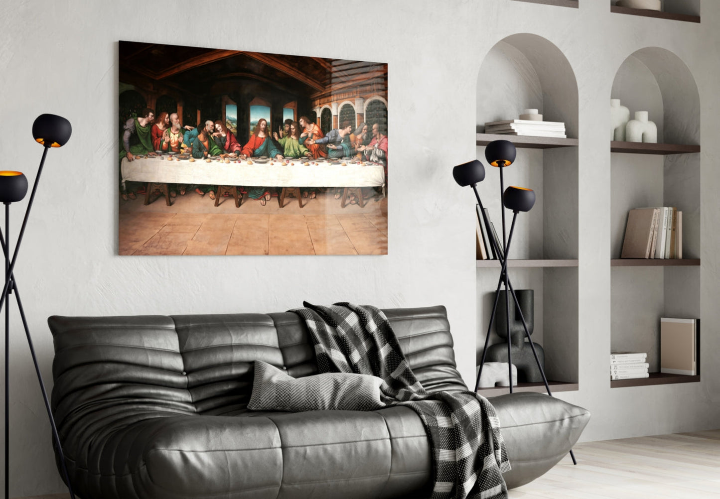 The Last Supper Remastered Glass Wall Art