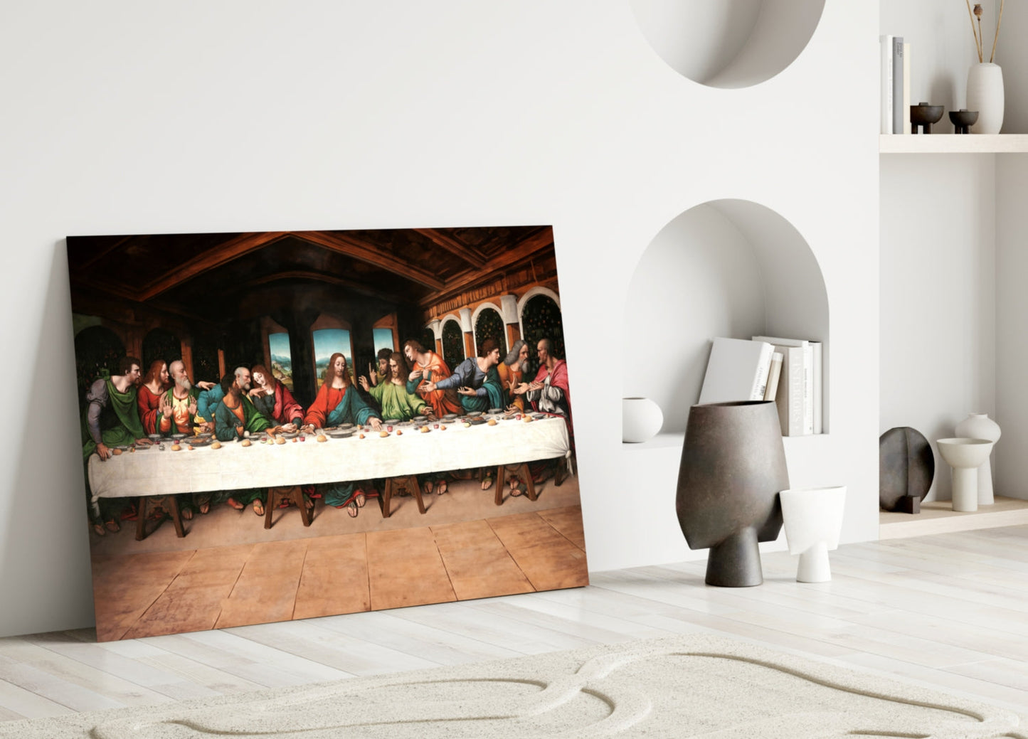 The Last Supper Remastered Glass Wall Art