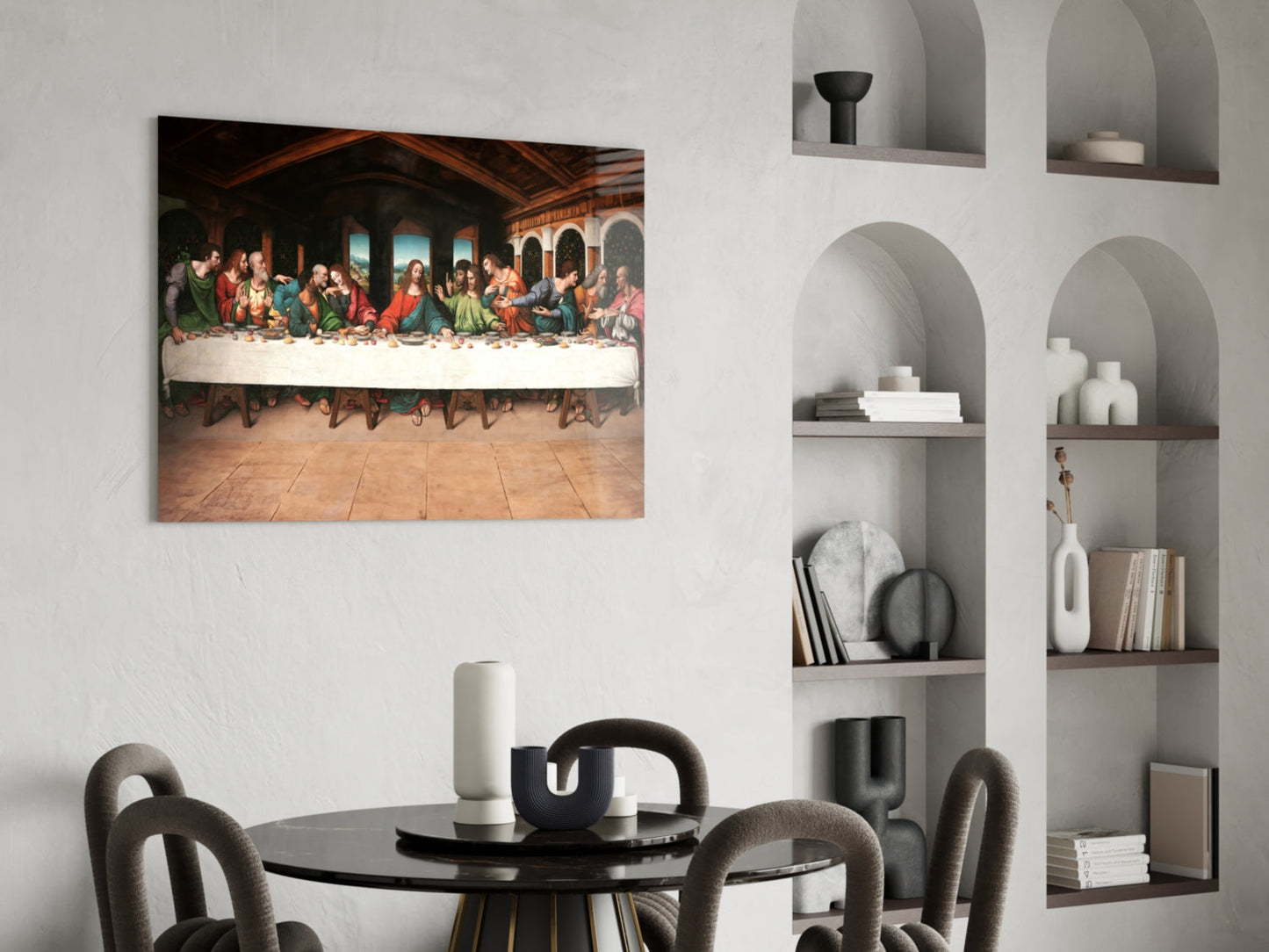 The Last Supper Remastered Glass Wall Art