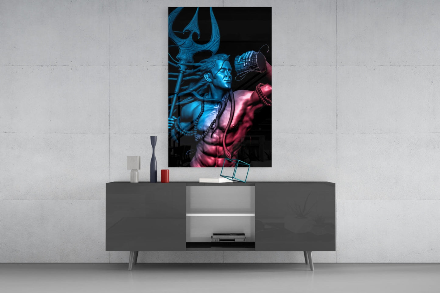 Lord Shiva Mahadev Glass Wall Art