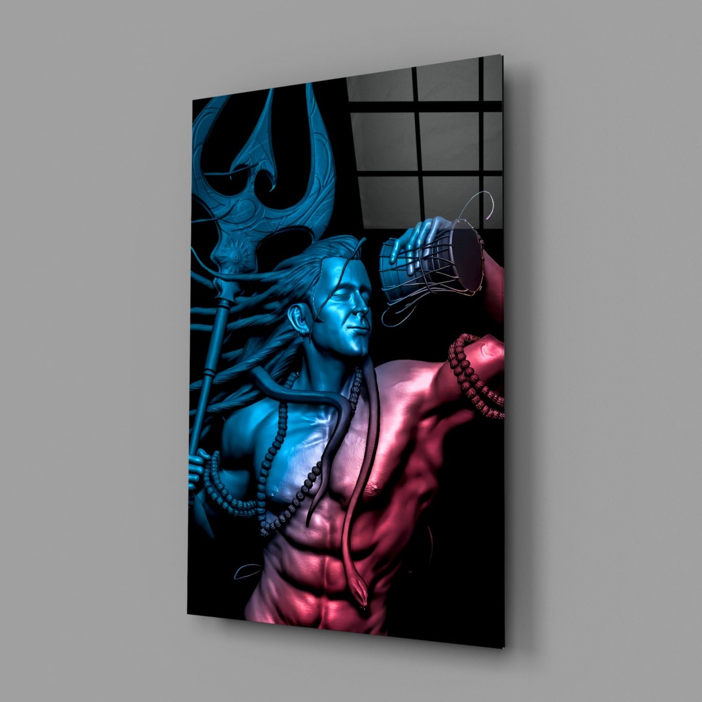 Lord Shiva Mahadev Glass Wall Art