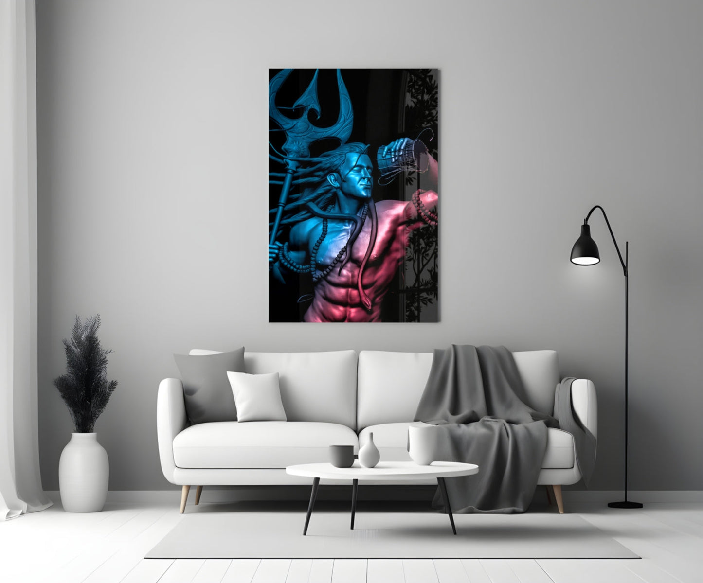 Lord Shiva Mahadev Glass Wall Art