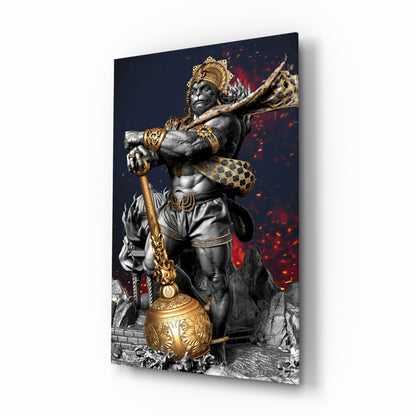 Ape King mythological glass wall art