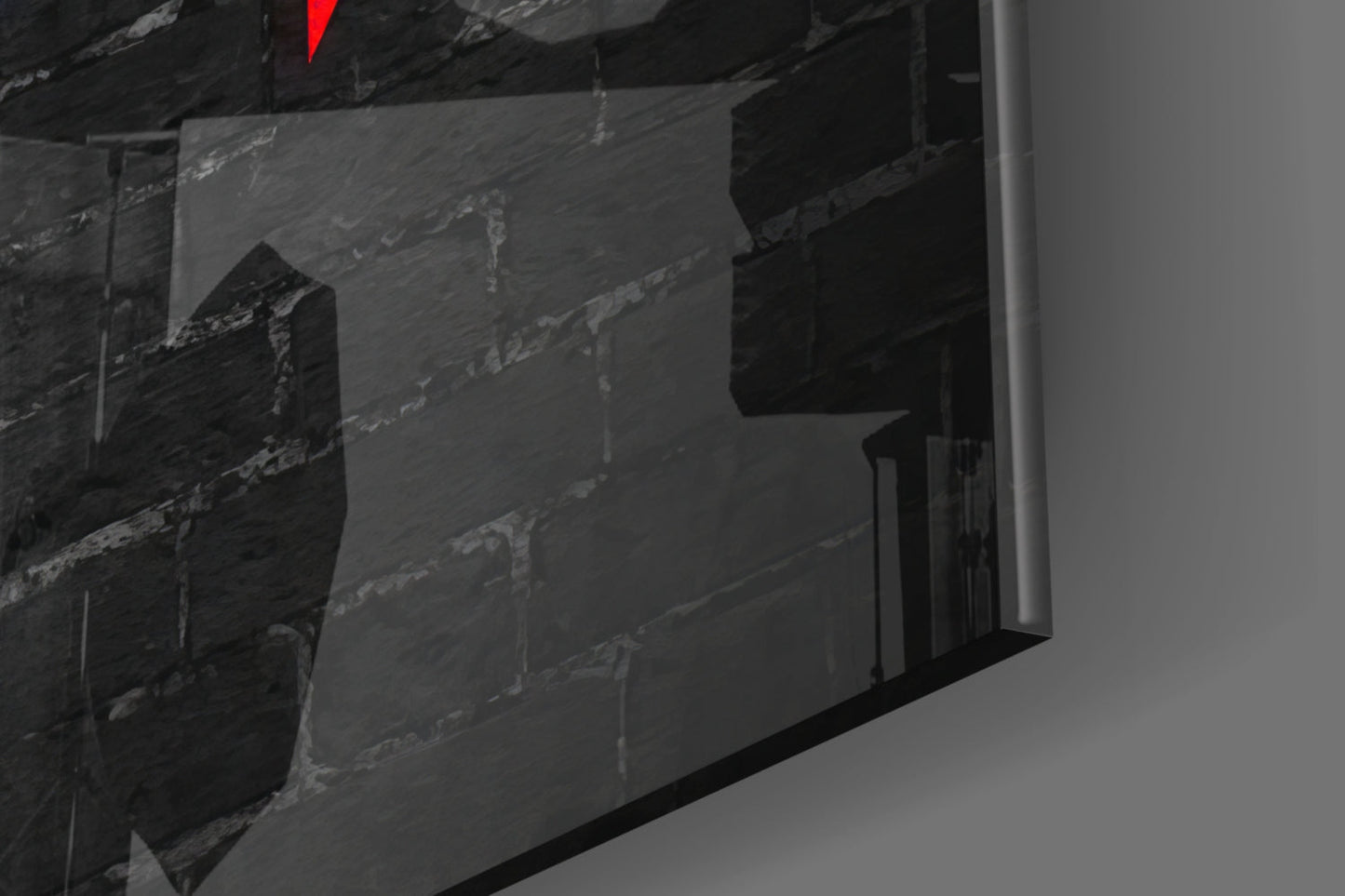 No Pain No Gain Graffiti Glass Wall Art