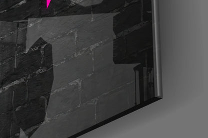 No Pain No Gain Brick Graffiti Glass Wall Art