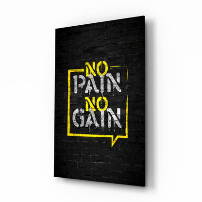 Yellow Graffiti Quote Glass Art