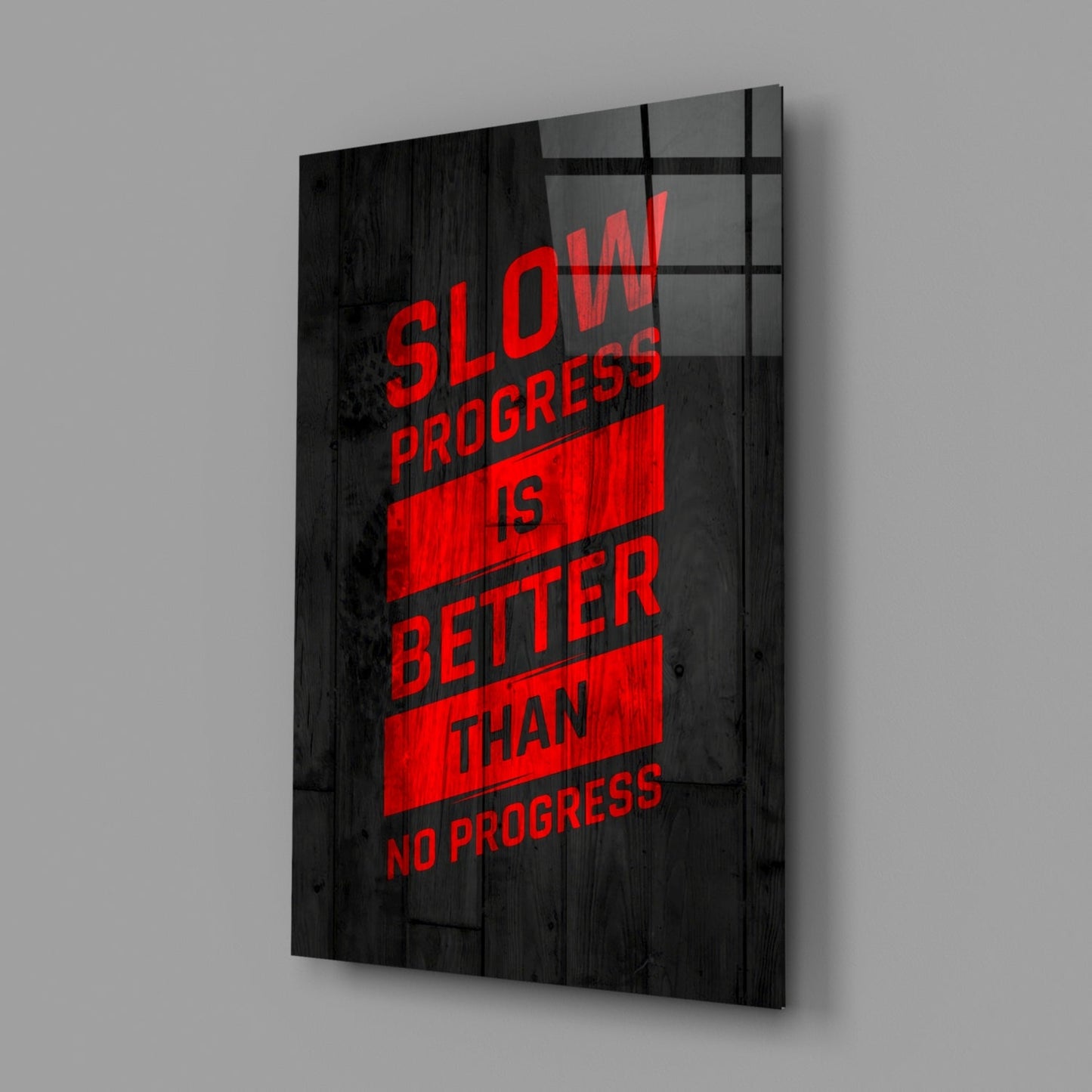 Slow Progress Glass Wall Art