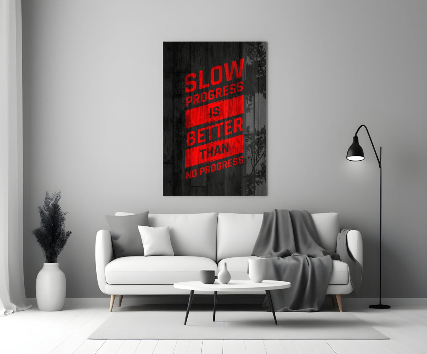 Slow Progress Glass Wall Art