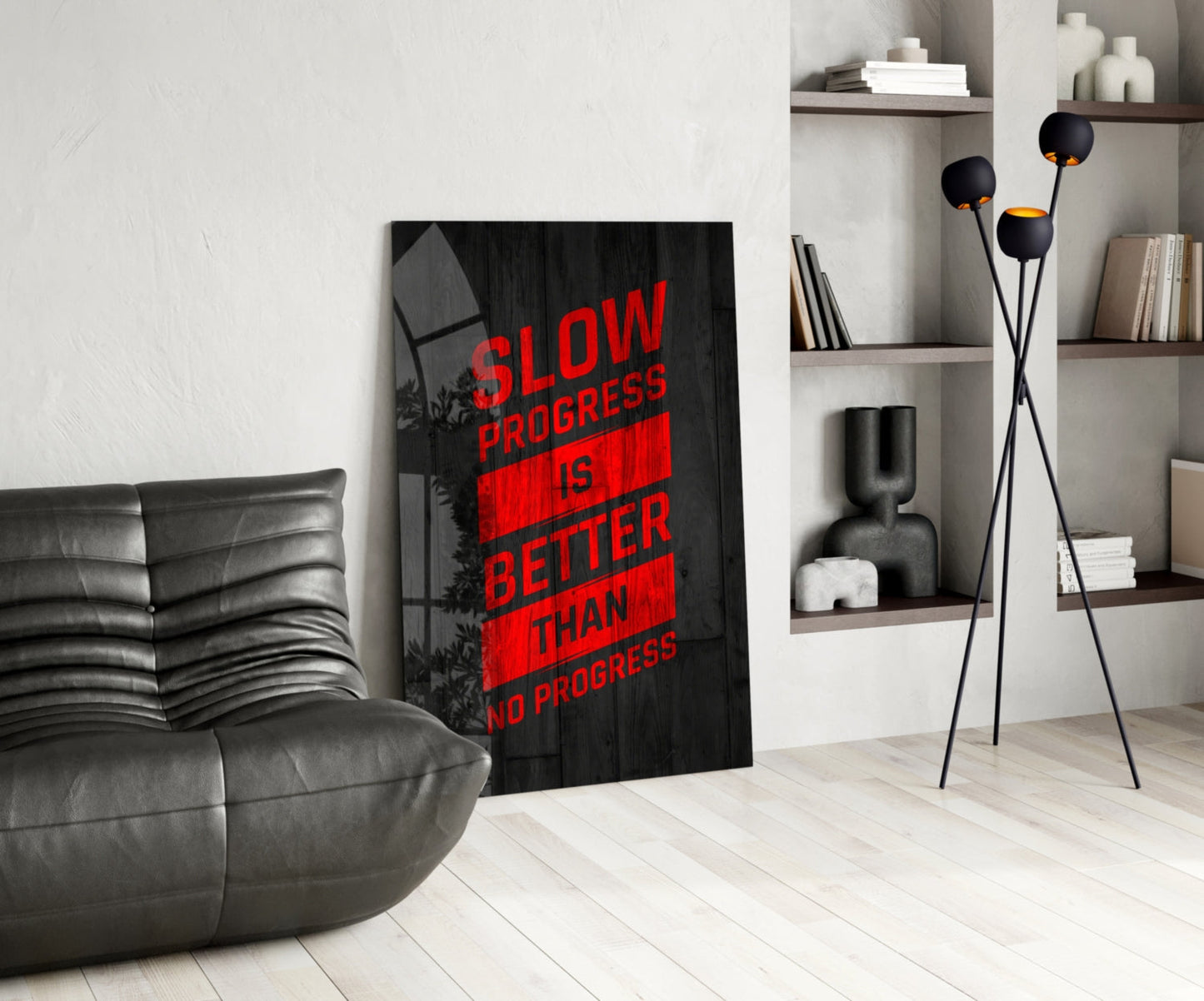 Slow Progress Glass Wall Art
