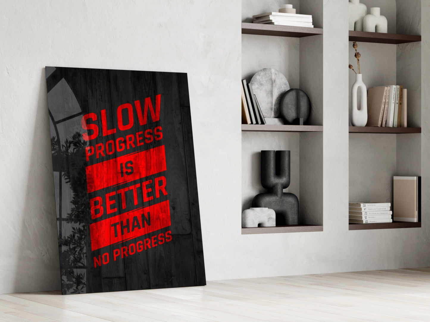 Slow Progress Glass Wall Art