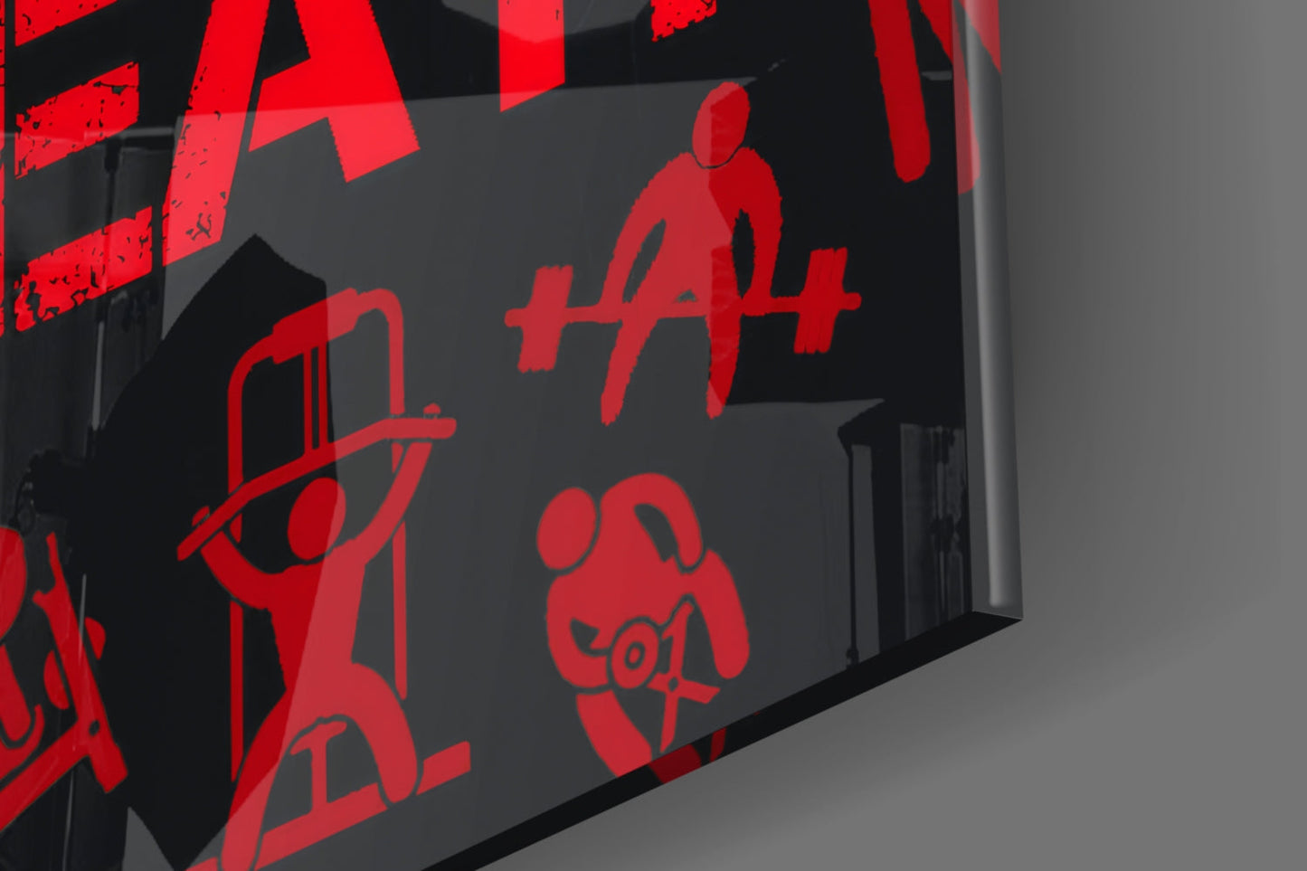 Eat Lift Sleep Repeat Glass Wall Art