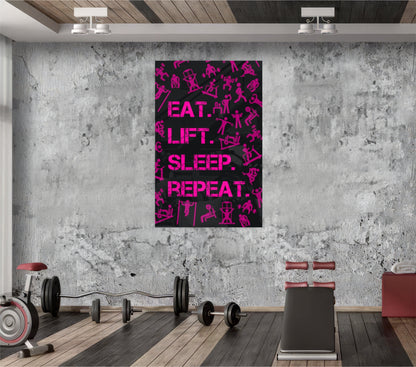 Workout Motivation Glass Wall Art