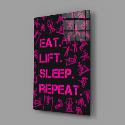 Workout Motivation Glass Wall Art