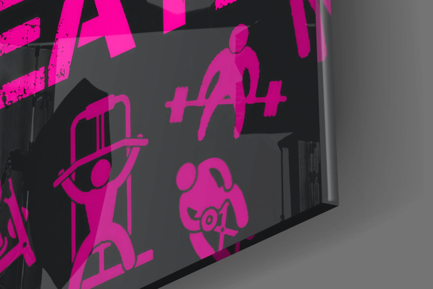 Workout Motivation Glass Wall Art