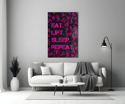 Workout Motivation Glass Wall Art