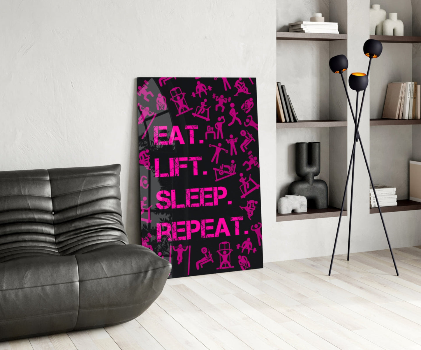 Workout Motivation Glass Wall Art