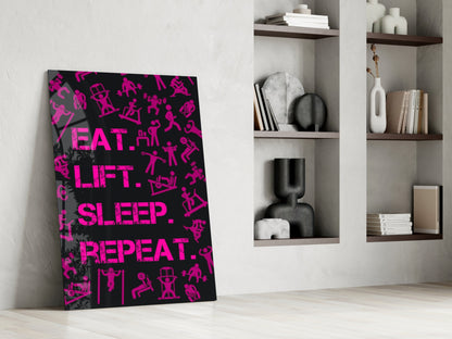 Workout Motivation Glass Wall Art