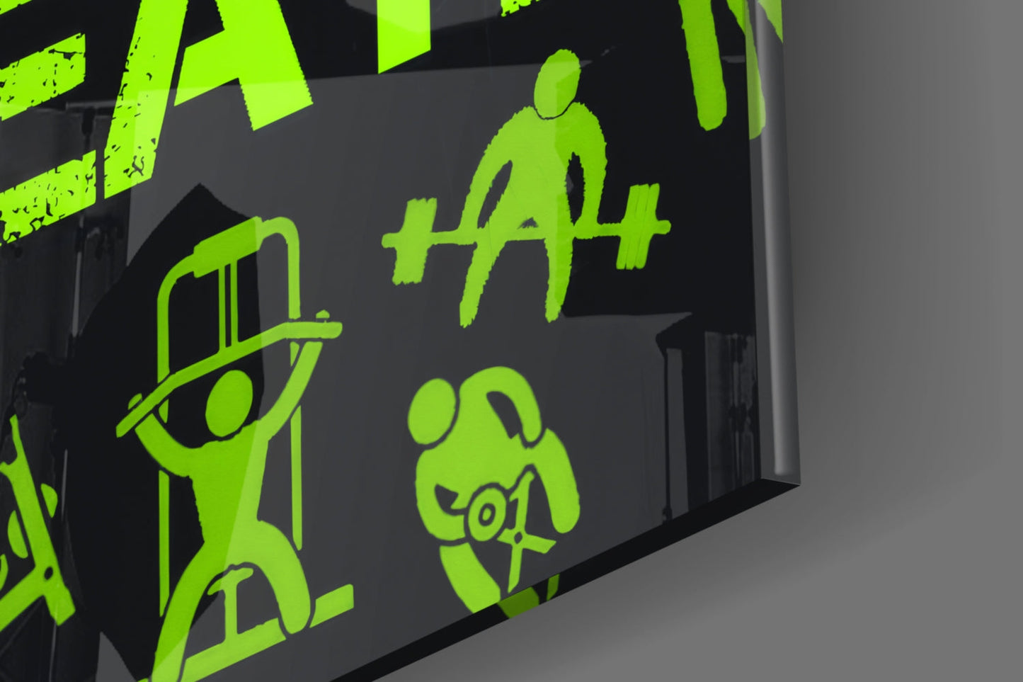 Eat Lift Sleep Repeat Glass Wall Art