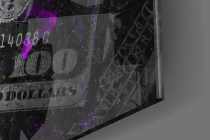 Money Skull Glass Wall Art