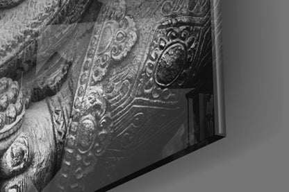 Ganesha Stone Carving Glass Wall Art