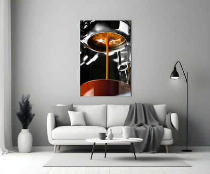 Espresso Pour Glass Wall Art