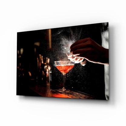 Bartender cocktail glass wall art