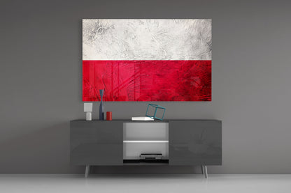 Polish Flag Glass Wall Art