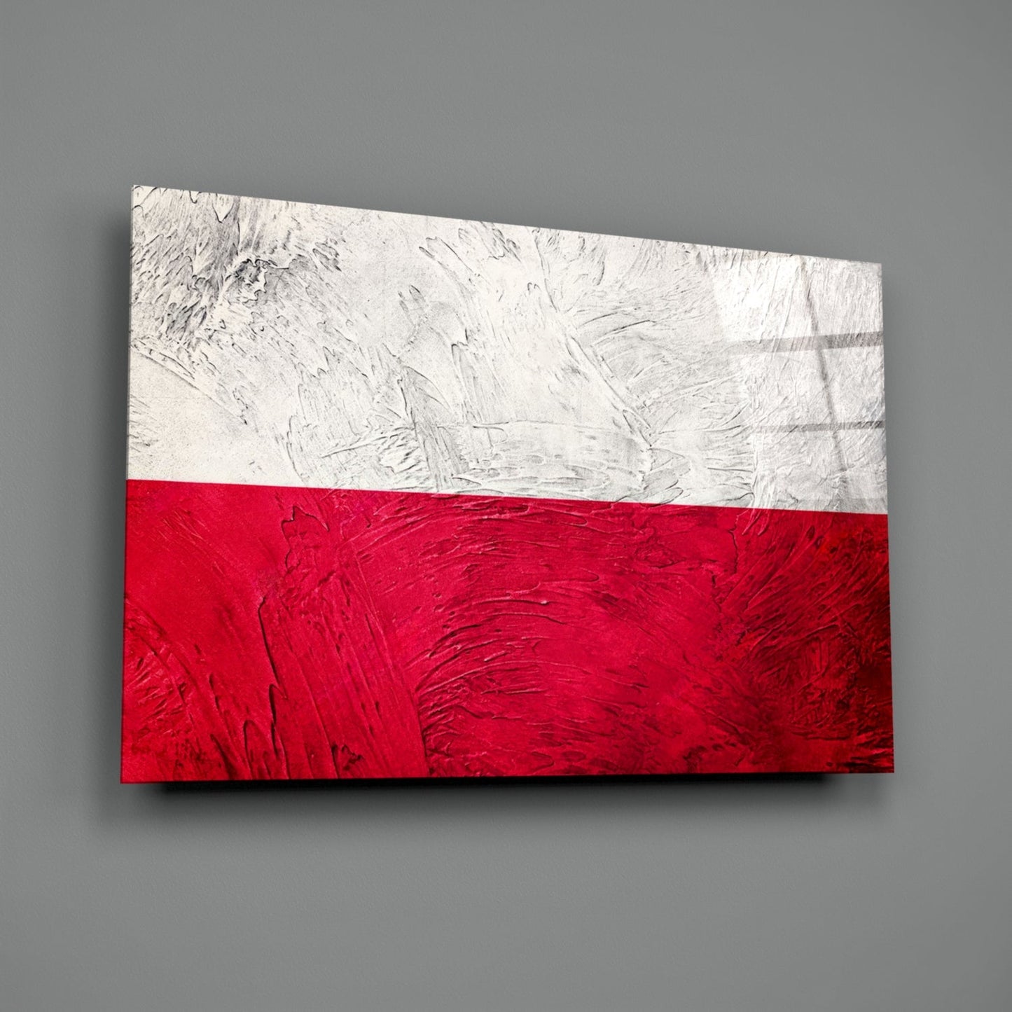 Polish Flag Glass Wall Art