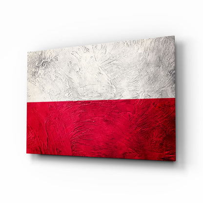 Polish Flag Glass Wall Art