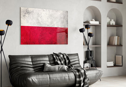 Polish Flag Glass Wall Art
