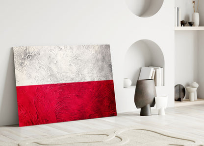 Polish Flag Glass Wall Art
