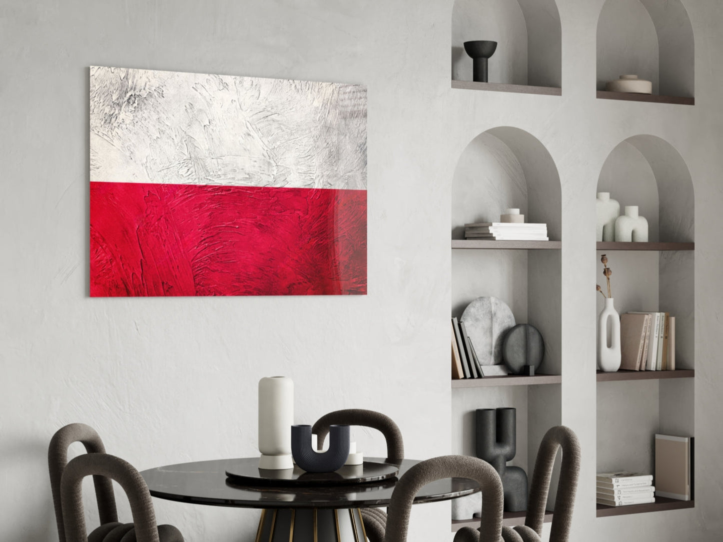 Polish Flag Glass Wall Art